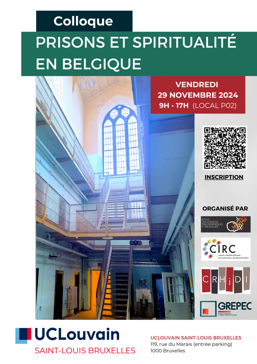 Colloque – Prisons et spiritualité en Belgique